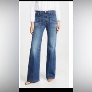 Veronica Beard Crosbie Wide Leg High Rise Jeans, size 27